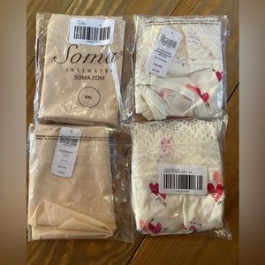 Lot of 4 SOMA panties XXL new NWT lace high leg Hipster women’s